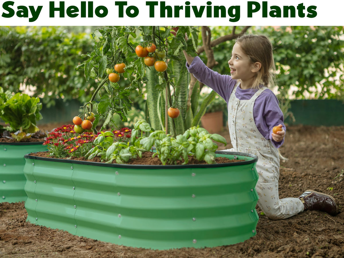 Plant and Plot panel detail shows durable zinc coating and sturdy construction.