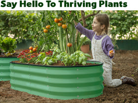 Plant and Plot panel detail shows durable zinc coating and sturdy construction.
