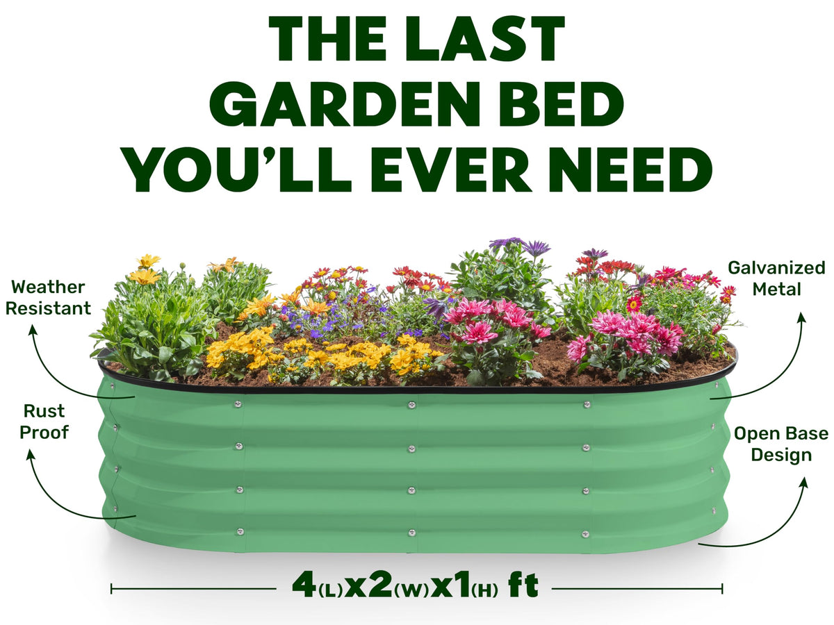 Plant and Plot garden bed rust resistance feature protects thriving plants.