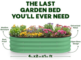 Plant and Plot garden bed rust resistance feature protects thriving plants.