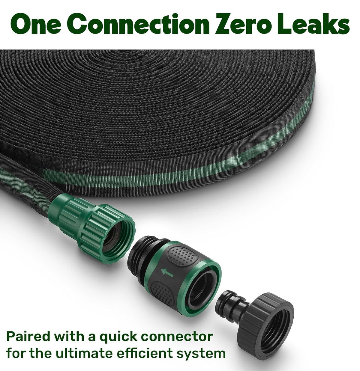 Plant & Plot hose curves around plants to fit irregular beds.