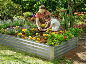 Plant & Plot bed placed in an outdoor patio or yard setting