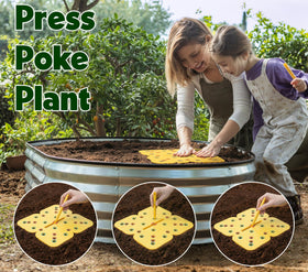 Plant & Plot square-foot gardening template guides even seed placement.