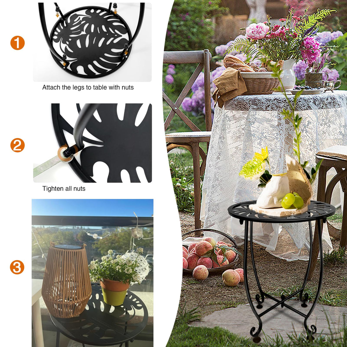 Plant Castle indoor-outdoor table doubles as a plant stand