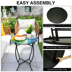 Plant Castle indoor-outdoor table for versatile placement.