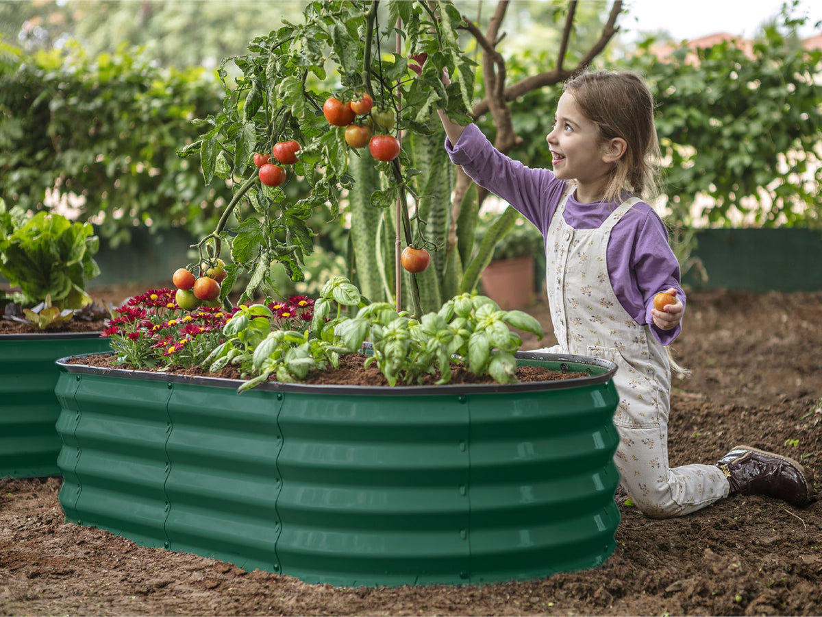Plant & Plot zinc-coated galvanized bed resists rust in outdoor use.