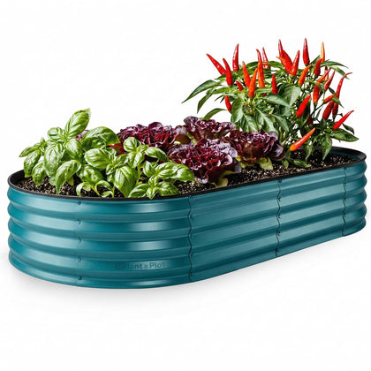 Plant & Plot galvanized raised garden bed overview highlighting durable, long-lasting design.