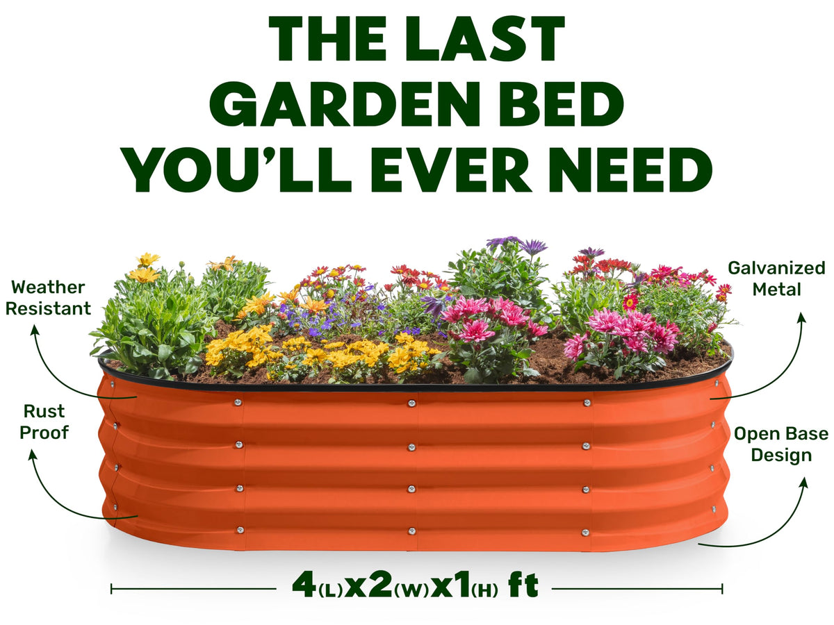 Plant & Plot orange garden bed bright accent for outdoor spaces.