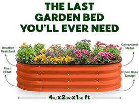 Plant & Plot orange garden bed bright accent for outdoor spaces.