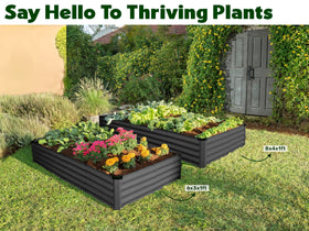 Plant & Plot zinc-coated finish preserves longevity and resists rust outdoors.