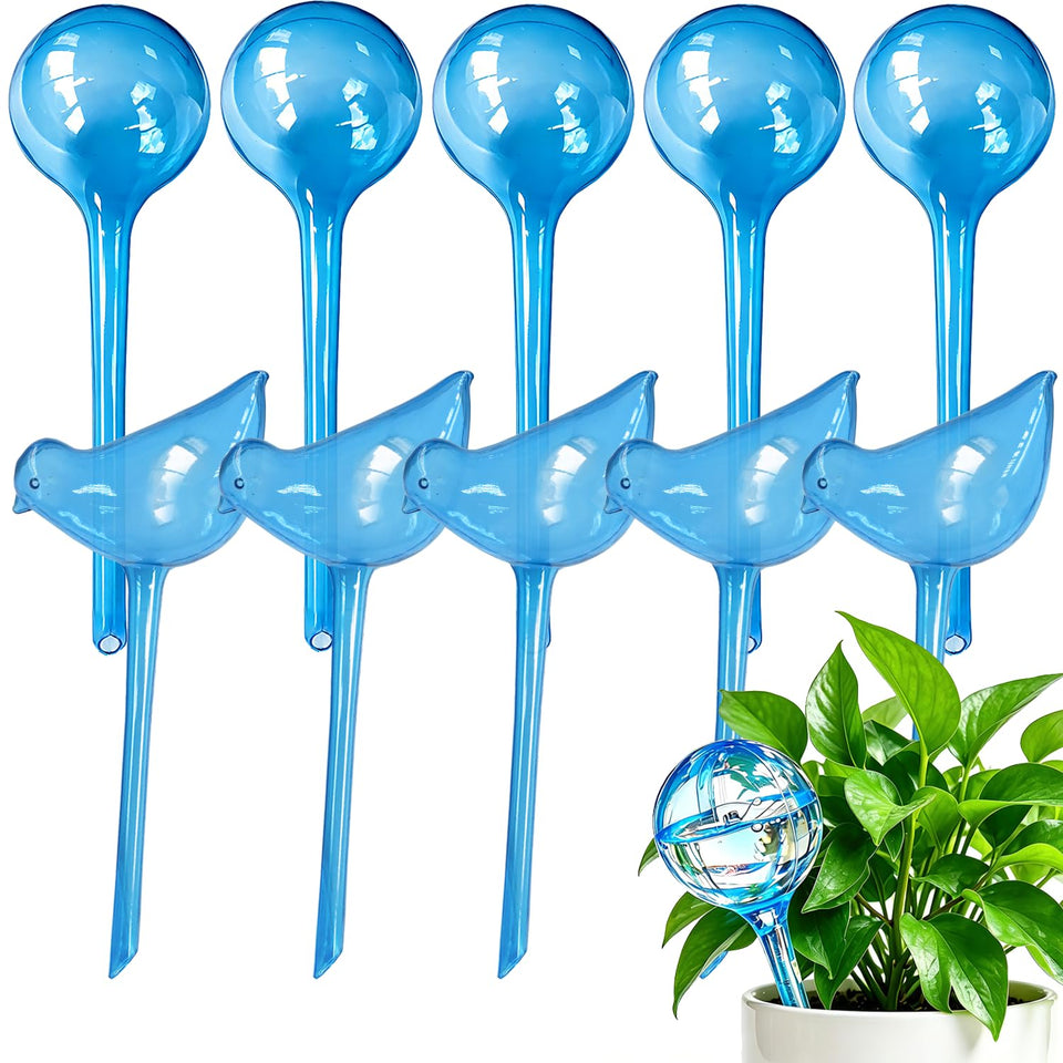 Plant Self-Watering Bulbs package and insertion for quick setup