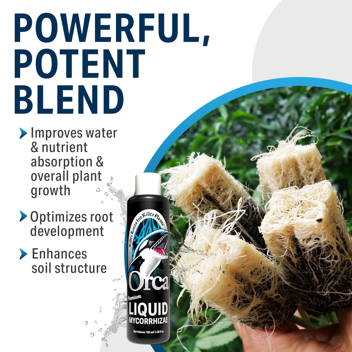 Plant Success Orca liquid mycorrhizae bacteria diversity boosts beneficial microbes in the rhizosphere.