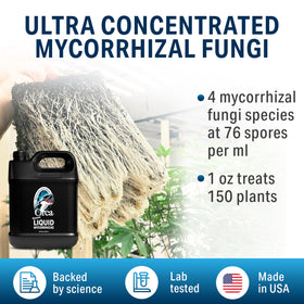 Plant Success Orca liquid mycorrhizae root boost helps establish robust root systems.