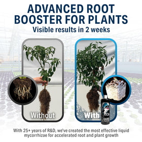 Plant Success Orca liquid mycorrhizae soil conditioner enhances soil structure for better growth.