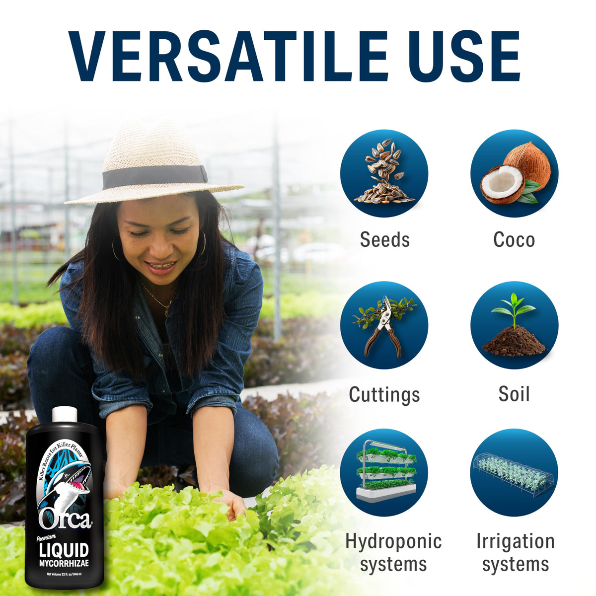 Plant Success Orca liquid mycorrhizae promotes healthy shoots and foliage.