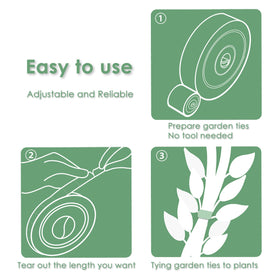 Plantactic self-adhesive nylon tie grips securely with no tools.