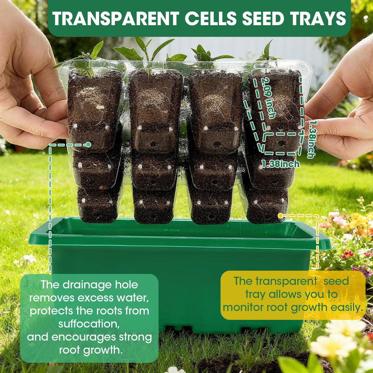 PlantaPulse watertight base trays prevent leaks during watering.