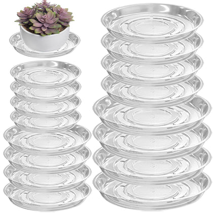Planterhoma clear 6-inch saucer from the 16-pack protects indoor surfaces