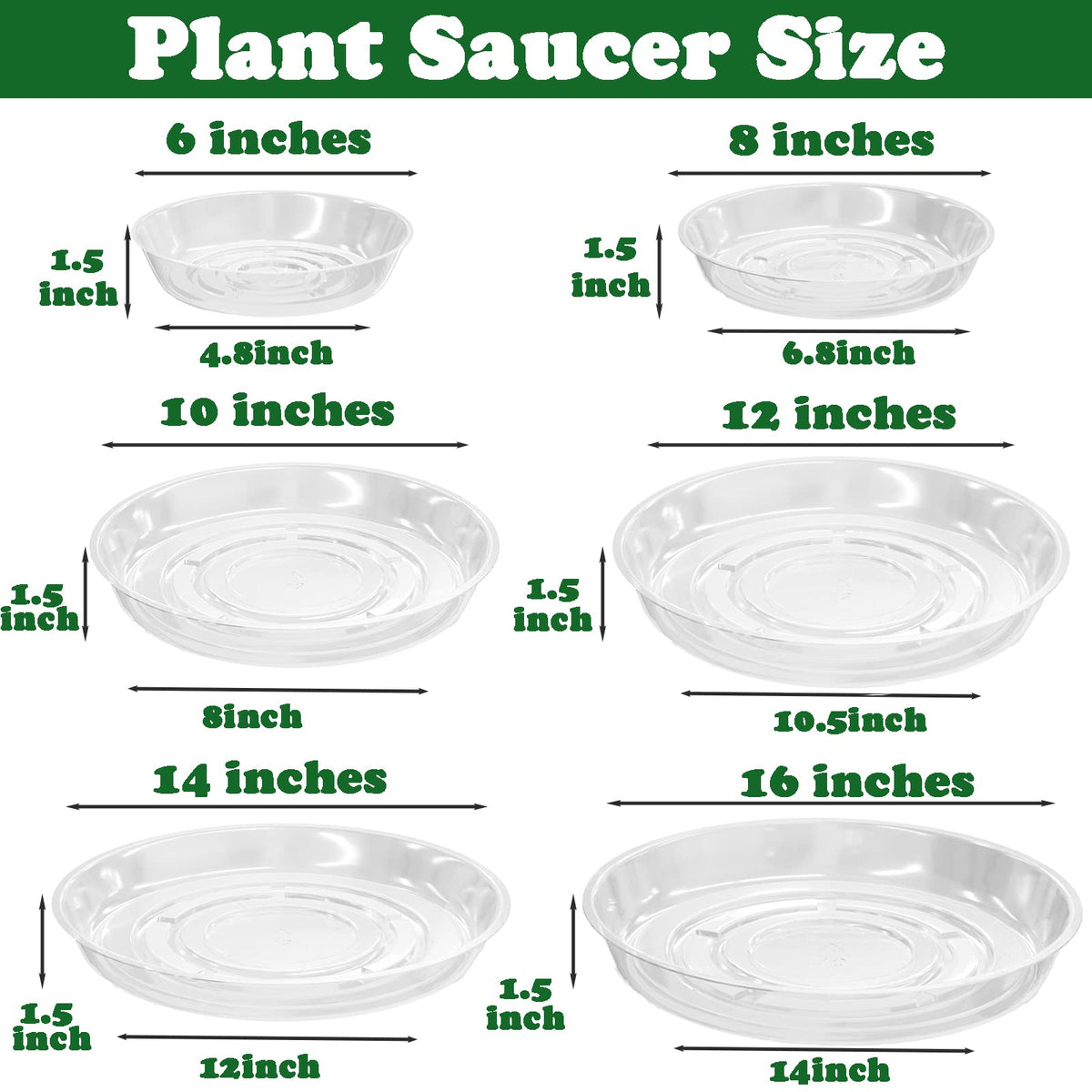 Planterhoma clear saucer under pot catching drips.
