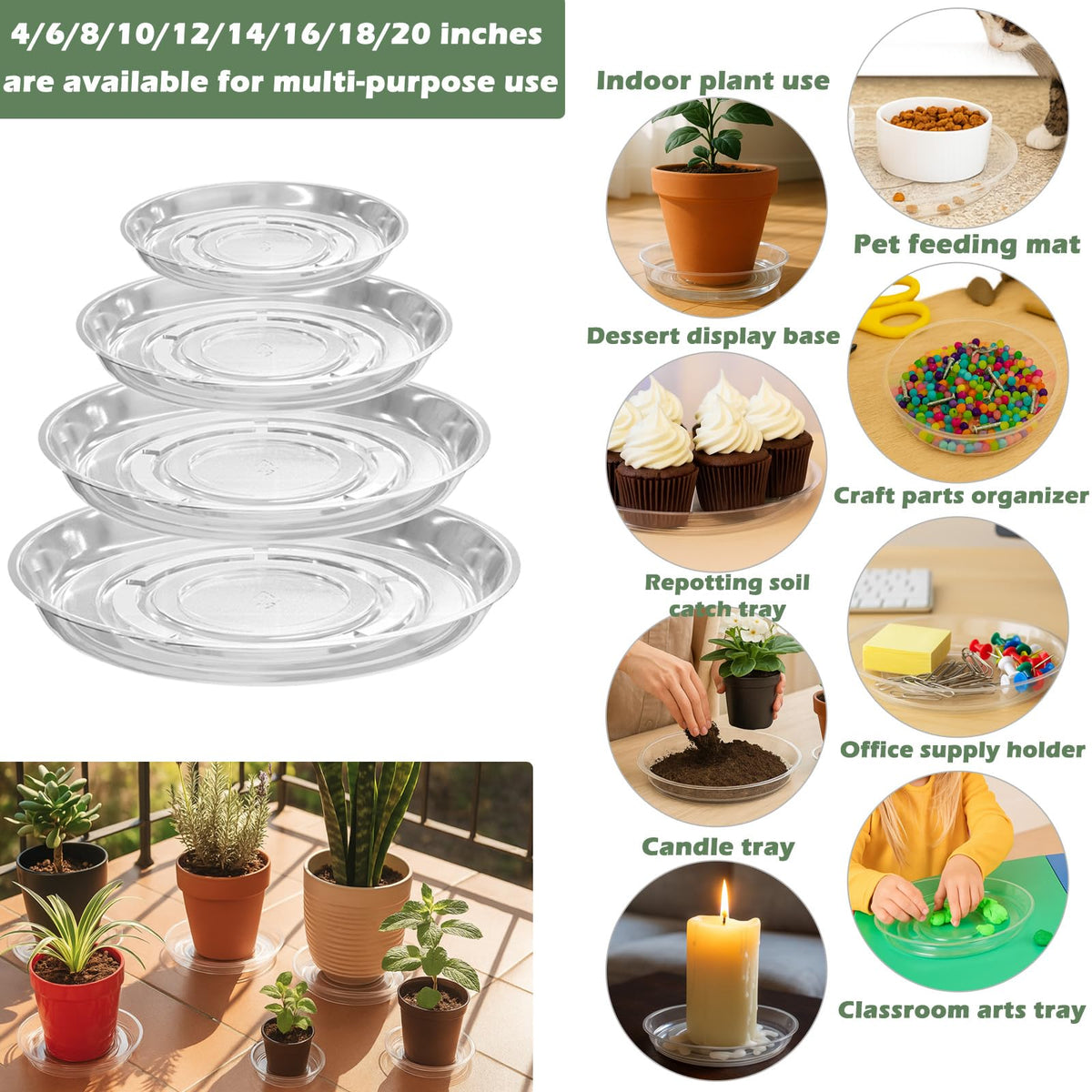 Planterhoma floor-protection saucer keeps carpets clean during watering