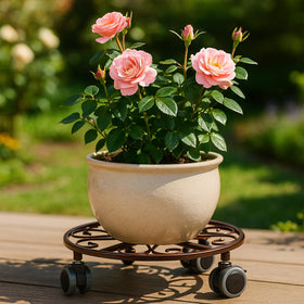 Planterhoma heavy-duty dolly holds up to 110 lbs for large planters