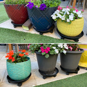 Planterhoma sturdy caddy supports heavy pots up to 160 lbs.