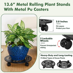 Planterhoma leaf-pattern design adds decor while supporting plants.