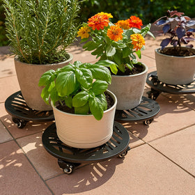 Planterhoma indoor-outdoor use with rust-resistant finish.