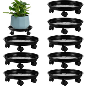 Planterhoma 12-inch plant caddy with wheels makes moving a large pot effortless.