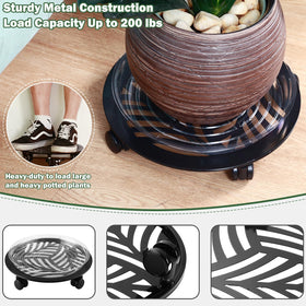 Planterhoma PU wheels with 360-degree rotation enable easy positioning
