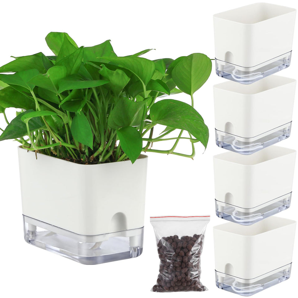 Planterhoma self-watering 7-inch rectangle pot for indoor plants