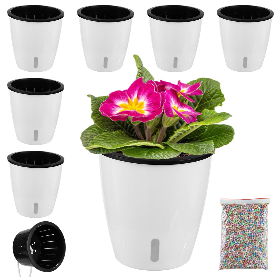 Planterhoma self-watering pot outer in 5-inch size, promotes easy moisture control.