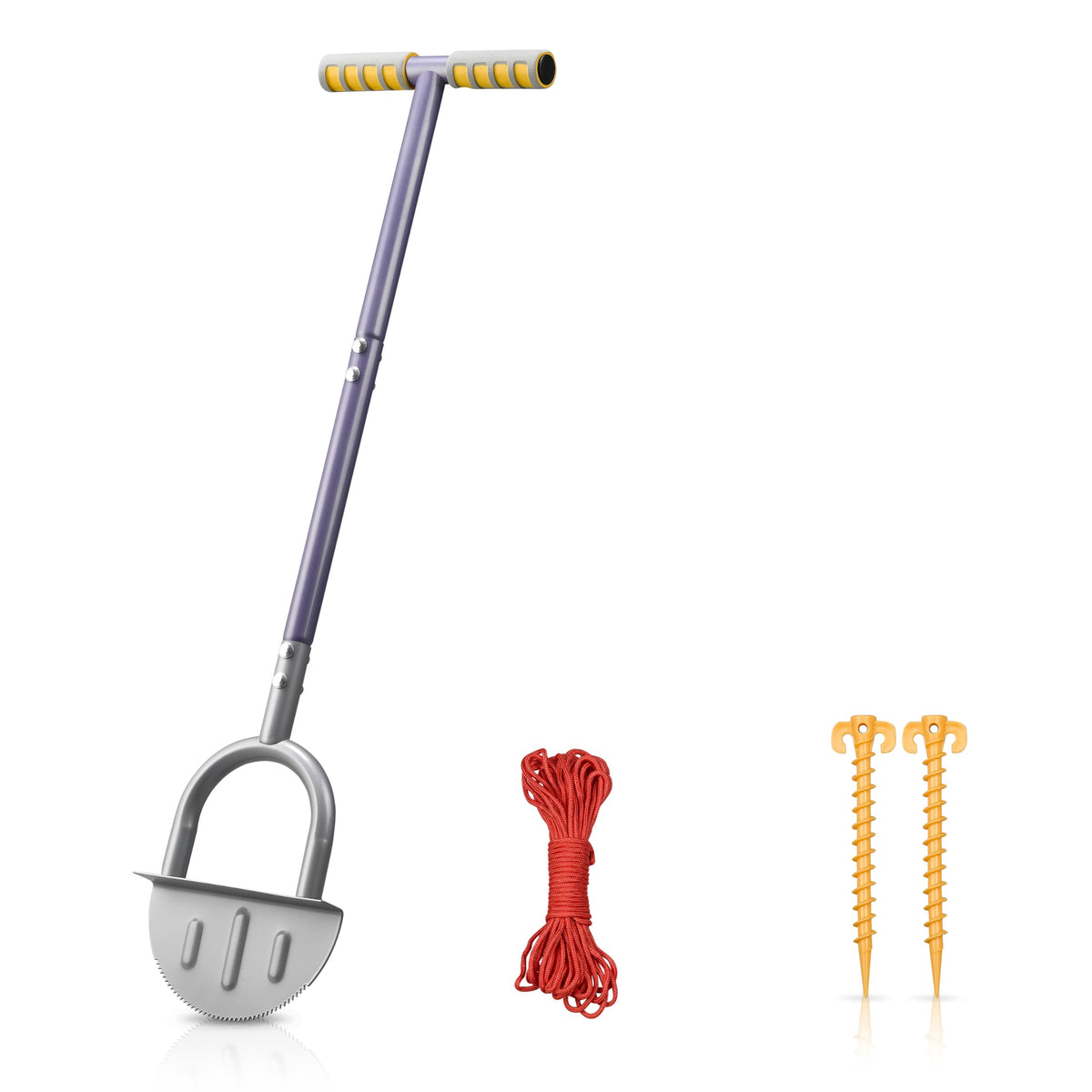 PLANTNOMICS Half-Moon Edger in steel ready for precise lawn borders.