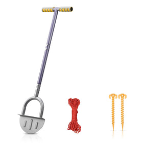 PLANTNOMICS Half-Moon Edger in steel ready for precise lawn borders.