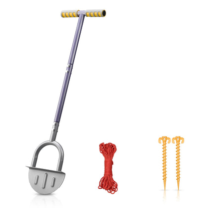 PLANTNOMICS Half-Moon Edger in steel ready for precise lawn borders.