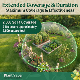 Plantsaver outdoor-use product shown around flower beds and orchards.