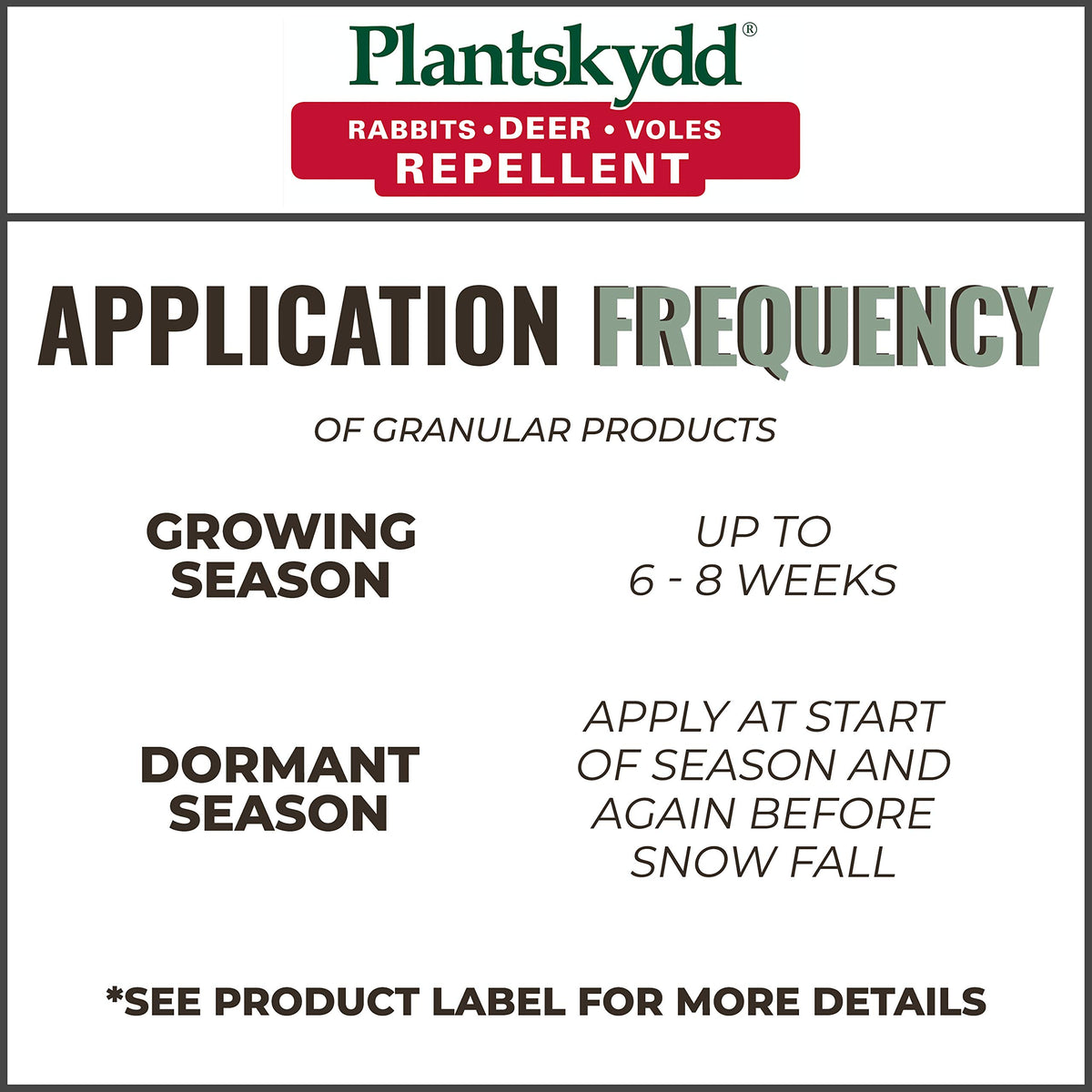 Plantskydd liquid spray option for vegetation above two feet.