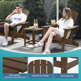 Plawdlik Adirondack side table all-weather durability for outdoor use.