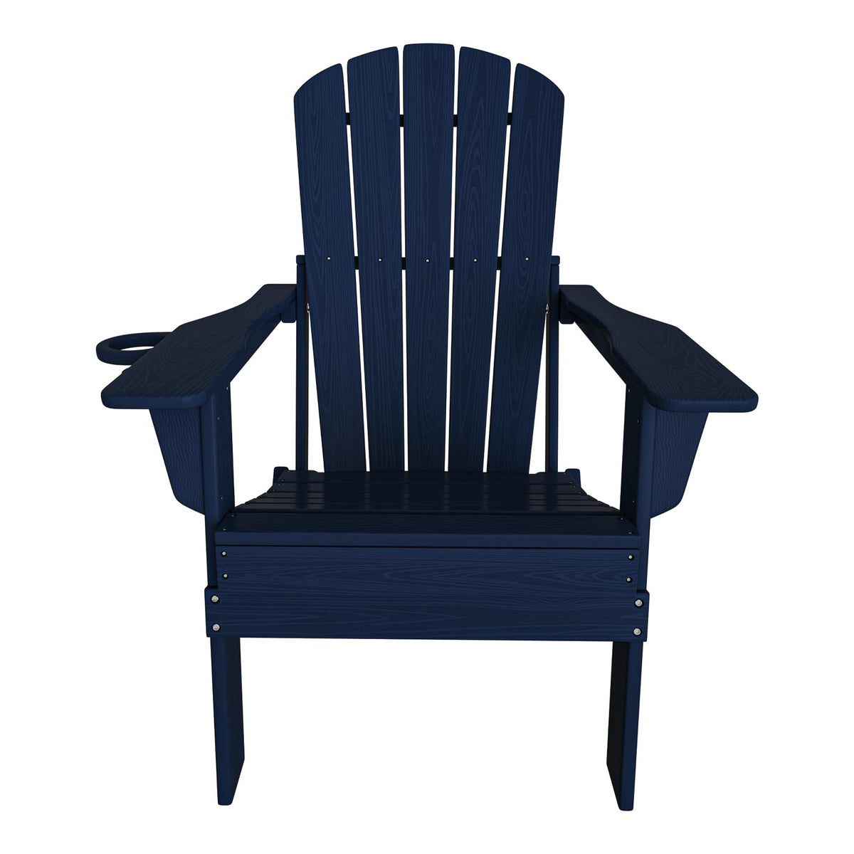 Plawdlik folding Adirondack chair navy blue five-year warranty.
