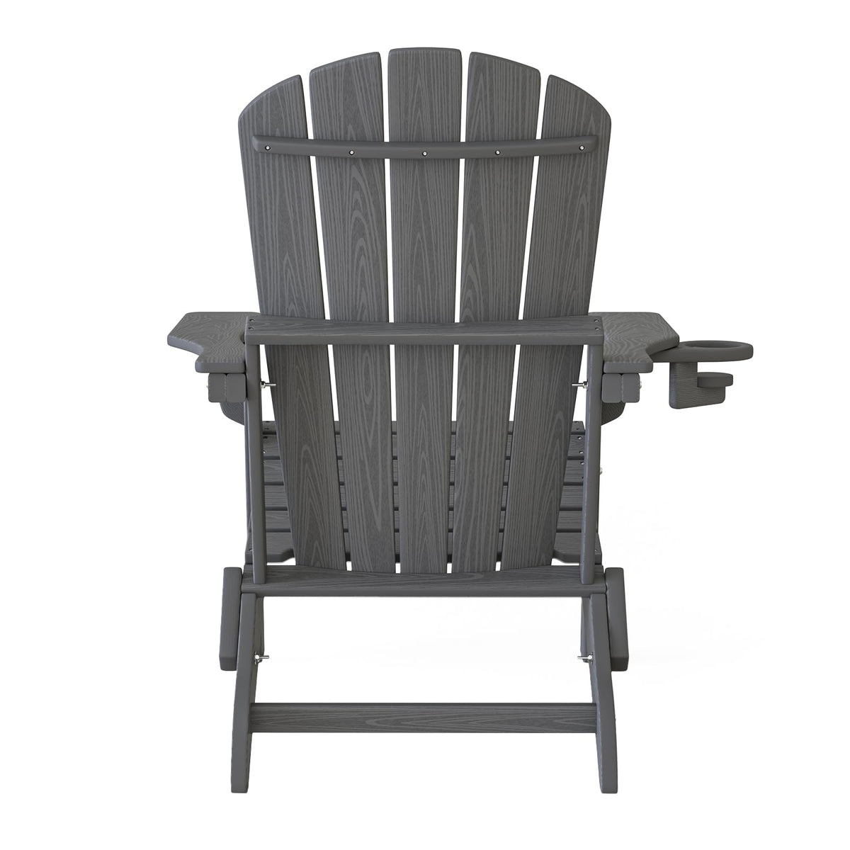 Five-year warranty on Plawdlik folding Adirondack chair demonstrates quality commitment.