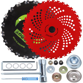 PLAXNS 9x36 carbide blade ready for heavy-duty brush cutting and clean edges