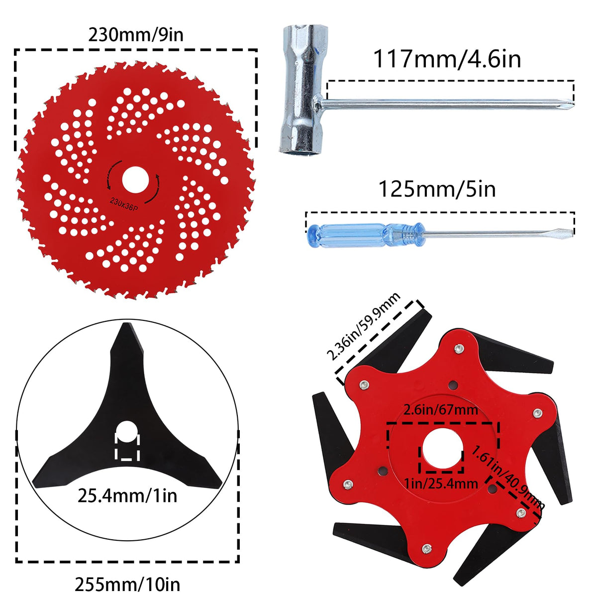 PLAXNS 9x36 carbide-tipped blades in-use close view.