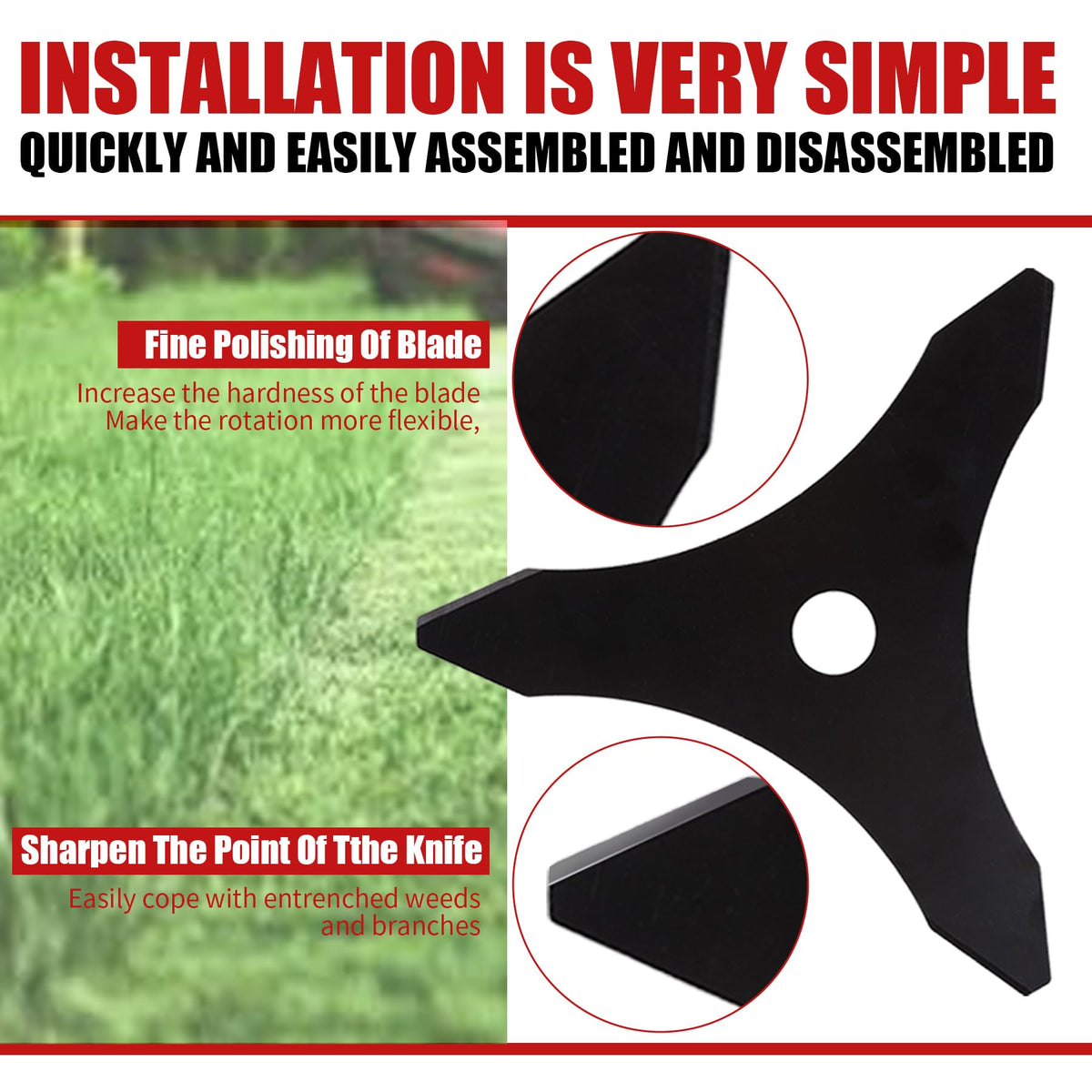 PLAXNS manganese steel blades close-up highlight durability.