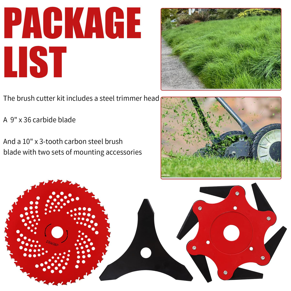PLAXNS trimmer head setup with accessories included.