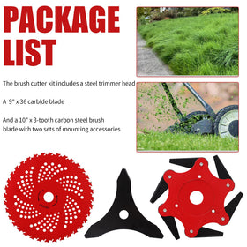 PLAXNS trimmer head setup with accessories included.