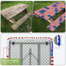Play Tailor pattern design adds vibrant style for parties and outdoor meals.