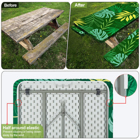 Play Tailor patterned outdoor tablecloth enhances style for picnics and camping.