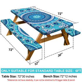 Play Tailor bench covers for 72in benches guard against stains and moisture