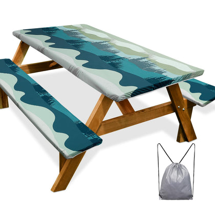 Play Tailor picnic table cover protects 60in rectangle table surface from spills and weather