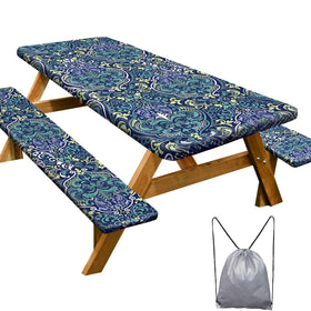 Play Tailor picnic table cover 72in full setup protecting table from spills outdoors.